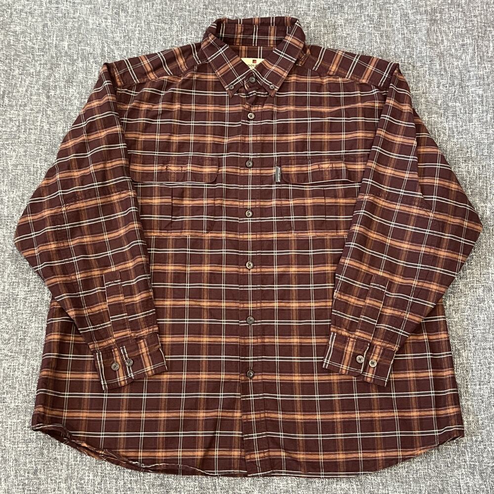 Woolrich Button Down Plaid Shirt Men's Size XL Tartan Front Chest Pockets
